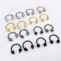 Nose Horseshoe Ring Nose Septum Ring Circular Ear Cartilage Tragus Piercing Jewelry Stainless Steel Hoop Nose Ring
