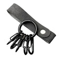 PU Leather Metal O Ring Spring Clasp with 5pcs Hook Buckle for DIY Openable Round Carabiner Keychain Clip Connector Accessories