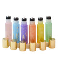 10cc 1/3 oz Glass Roll on Bottle 10ml Macaron Color Cosmetic Packaging Round With Jade Roller