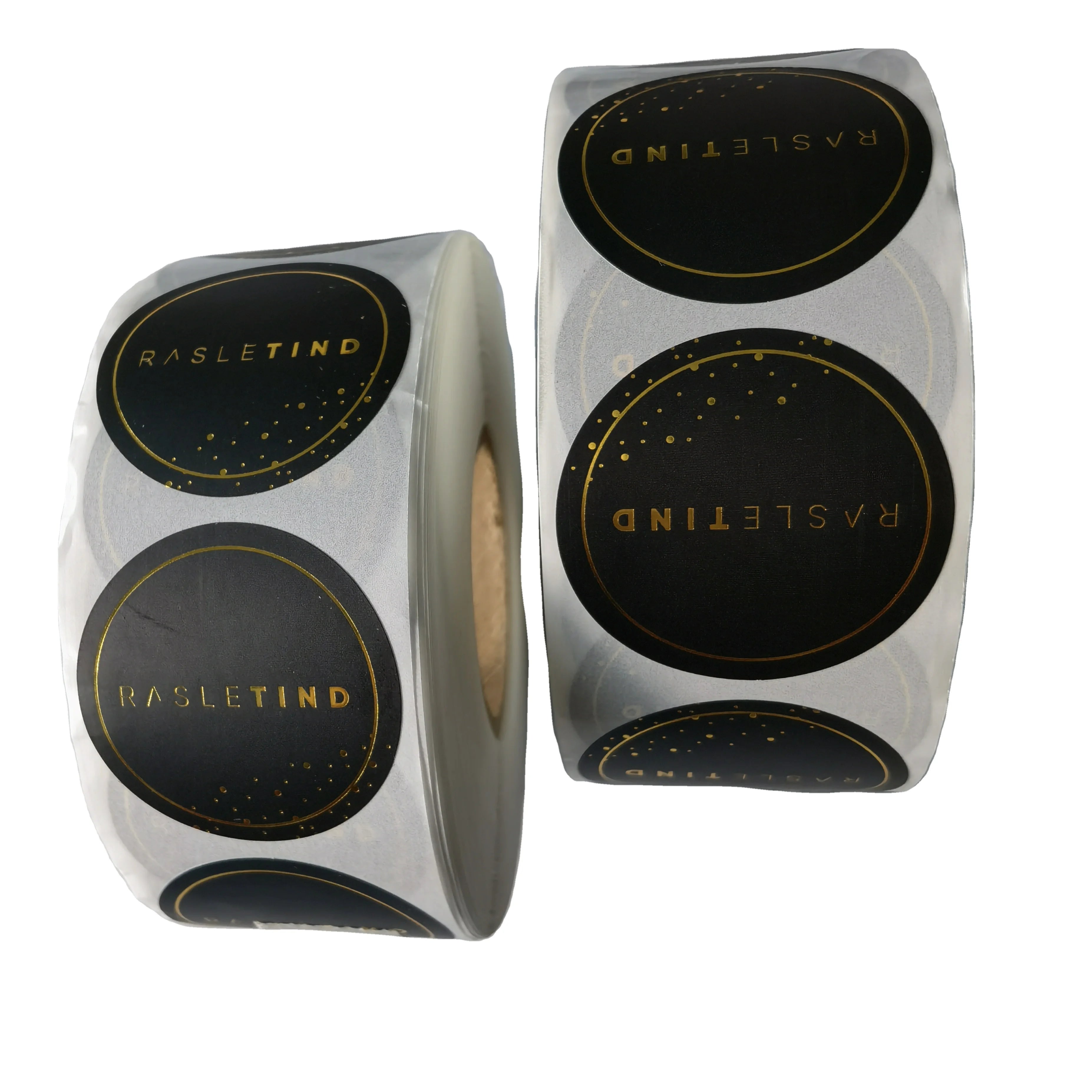 Custom Bulk Brand Name Peelable Hot Stamping Foil Printing Adhesive Paper Stickers Labels for Craft Use