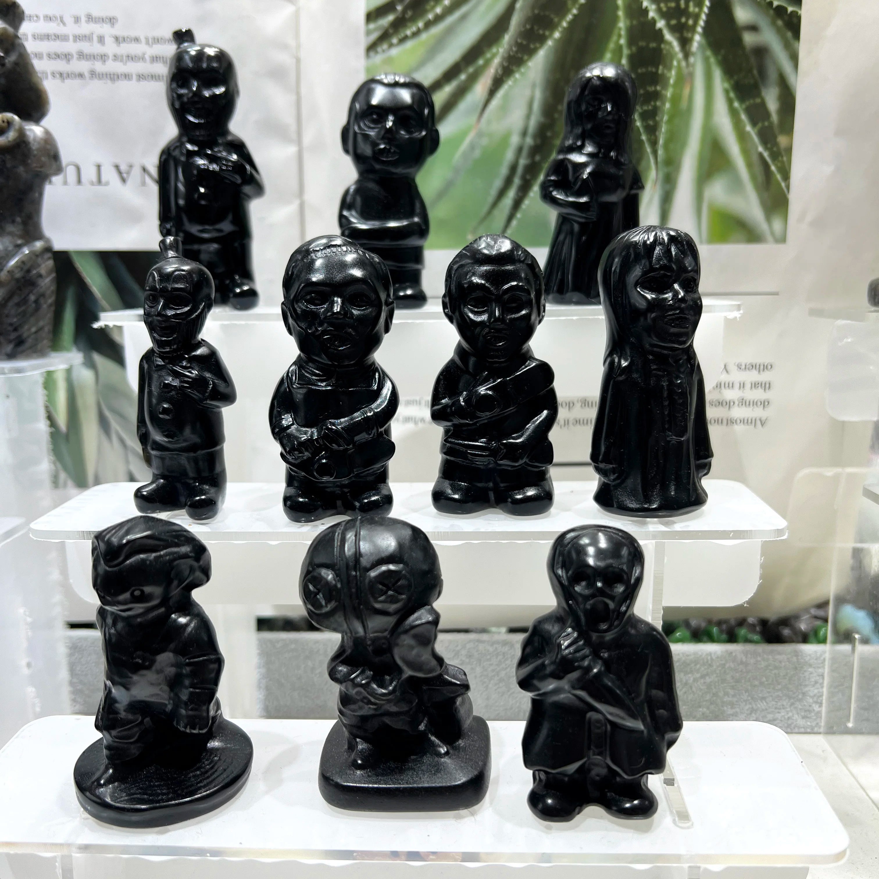 Hot Sales Obsidian Slayer Series Carving Hand Carved Obsidian Horror Characters Carving