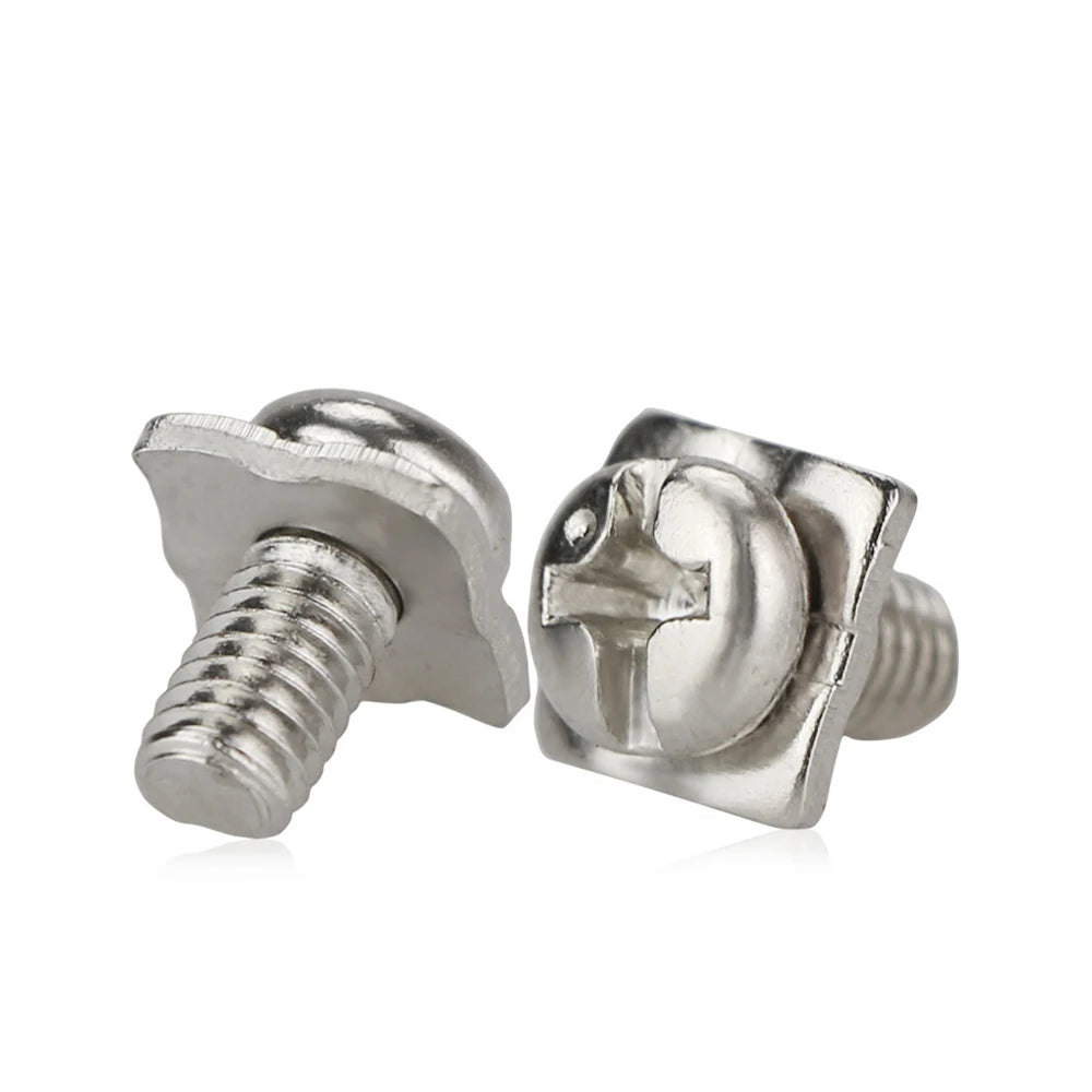 Nickel-plated Phillips Round Head with Four square Pads Two Combination Screws Pan Head Flat Tail Tile Pad Combination Screws