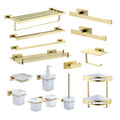 Stainless Steel Kitchen Shower Room Hardware Kits Hotel Gold Brushed Wall Mounted Contemporary Eight-Piece Bathroom Sets