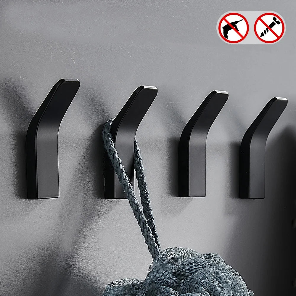 Waterproof Moisture-Proof Strong-Bearing-Capacity Space Aluminum Eco-Friendly Wall Hangers & Adhesive Hooks for Bathroom Kitchen