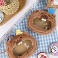 Mini Capybara Plush Coin Purse Keychain Cute Brown Capibara Soft Fluffy Purse Storage Bag Hand Bag Zipper Coin Bag Small Wallet