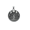 Wicca Witchy Jewelry Natural Astronomical Moon Phase Tree of Life Pendant Necklace