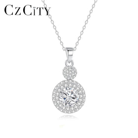 CZCITY Cute Summer Dainty Jewelry 925 Sterling Silver Woman Luxury Pendant Pendent Chain Elegant Necklace