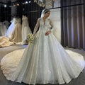 Jancember NS4074 Luxury Turkey Illusion Backless Sequins Backless Bridal Ball Gown Wedding Dress