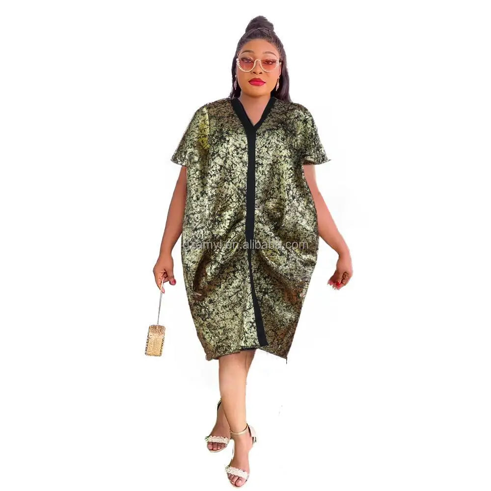 Set of 2 Fashion African Mesh Gauze Dresses Low Price Moroccan Gilding Clothing for Women