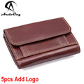 AndoBag Korean Short Wallet for Men Retro Wallets RFID Shielded Genuine Cow Leather Purse Trifold Man Wallet