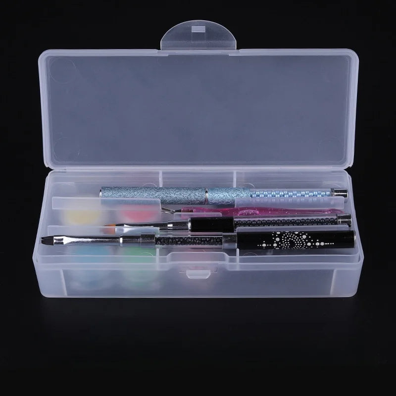Double-layer Nail Storage Box Large Capacity Nail Pen Brush Storage Box Manicure Tools for Nail Salon Beauty