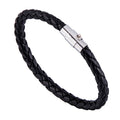 New Couple Bracelet Accessories Handmade Braided Magnetic Clasp Bracelet Stud Clasp Multicolor Leather Bracelet Gifts for Women