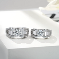 2024 Elegant Men's Ring 925 Sterling Silver Jewelry Men Moissanite Ring 1ct /2ct Center Multiple Sizes Huge Stocks Ring