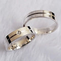 Dingchao Ins Gold Black Crystal Full Stone Multicolor Stainless Steel Fashion Couple Fine Ring