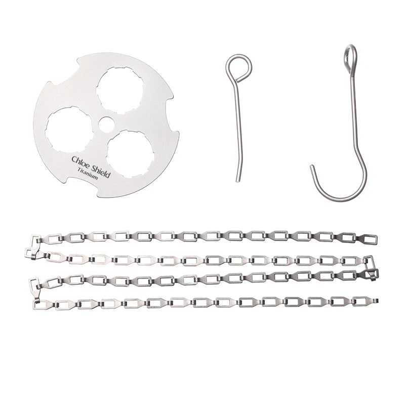 Camping Tripod Board Titanium Hanging Chain Adjustable for Hanging Cookware Accessories for Outdoor Cooking Camping Accessories