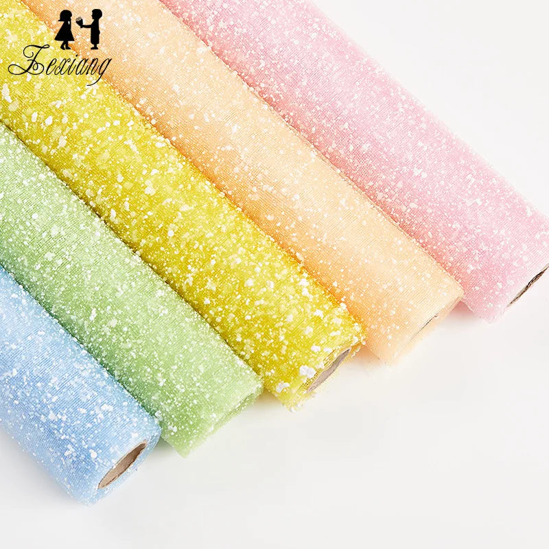 Zex Wrap Snow Dots Gauze Flower Wrapping Mesh Florist Bouquet Gift Packaging Mesh