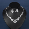 Genya Zircon Necklace Earrings Jewelry Set Aaa Cubic Zirconia Costume Jewelry for Wedding Bridal Bridesmaid