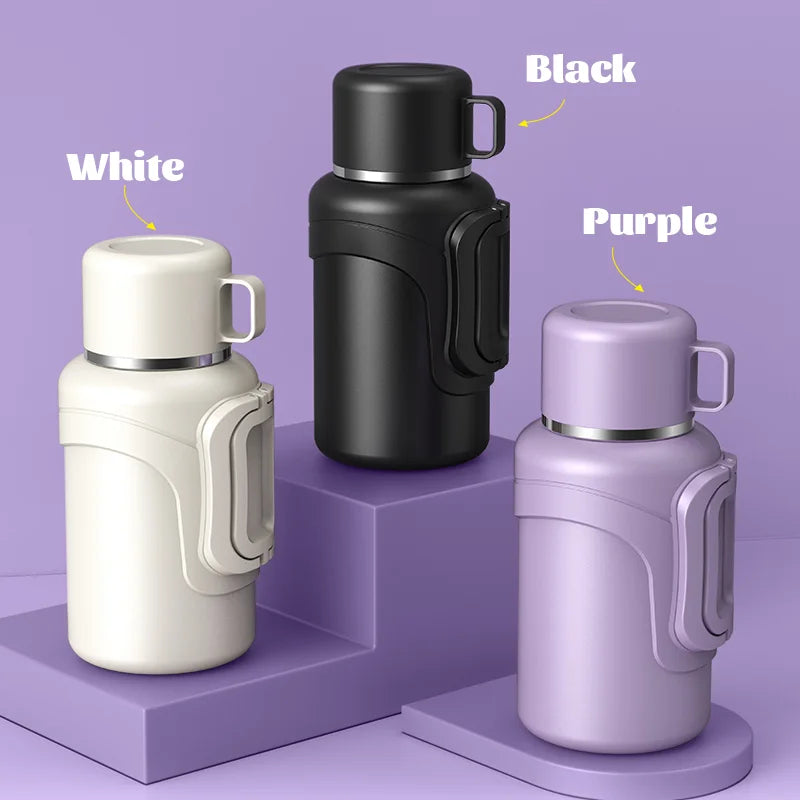 1600mL Large Capacity Copper-Plated Thermal 24 Hours Insulation Stainless Steel Outdoor Sports Flask Travel Pot