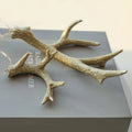 Festive Decorations Resin White&Champagne Color Elk Antlers Christmas Tree Hanging Ornament Arbol De Navidads