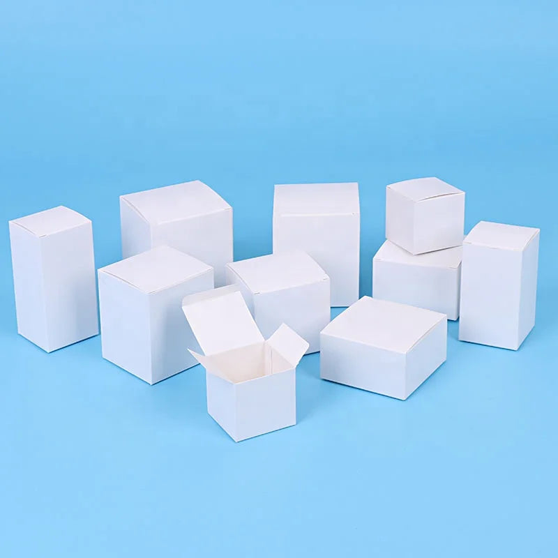 Wholesale Multi Size Eco-Friendly Gift Packaging Folders 350 Gsm Blank White Kraft Paper Matt Lamination for Candle Perfumes