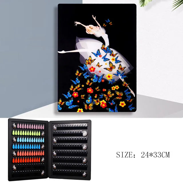 Professional 192 False Nail Display Book Solid Gel Polish Color Chart Palette Varnish Practice Board Book Factory Customizable