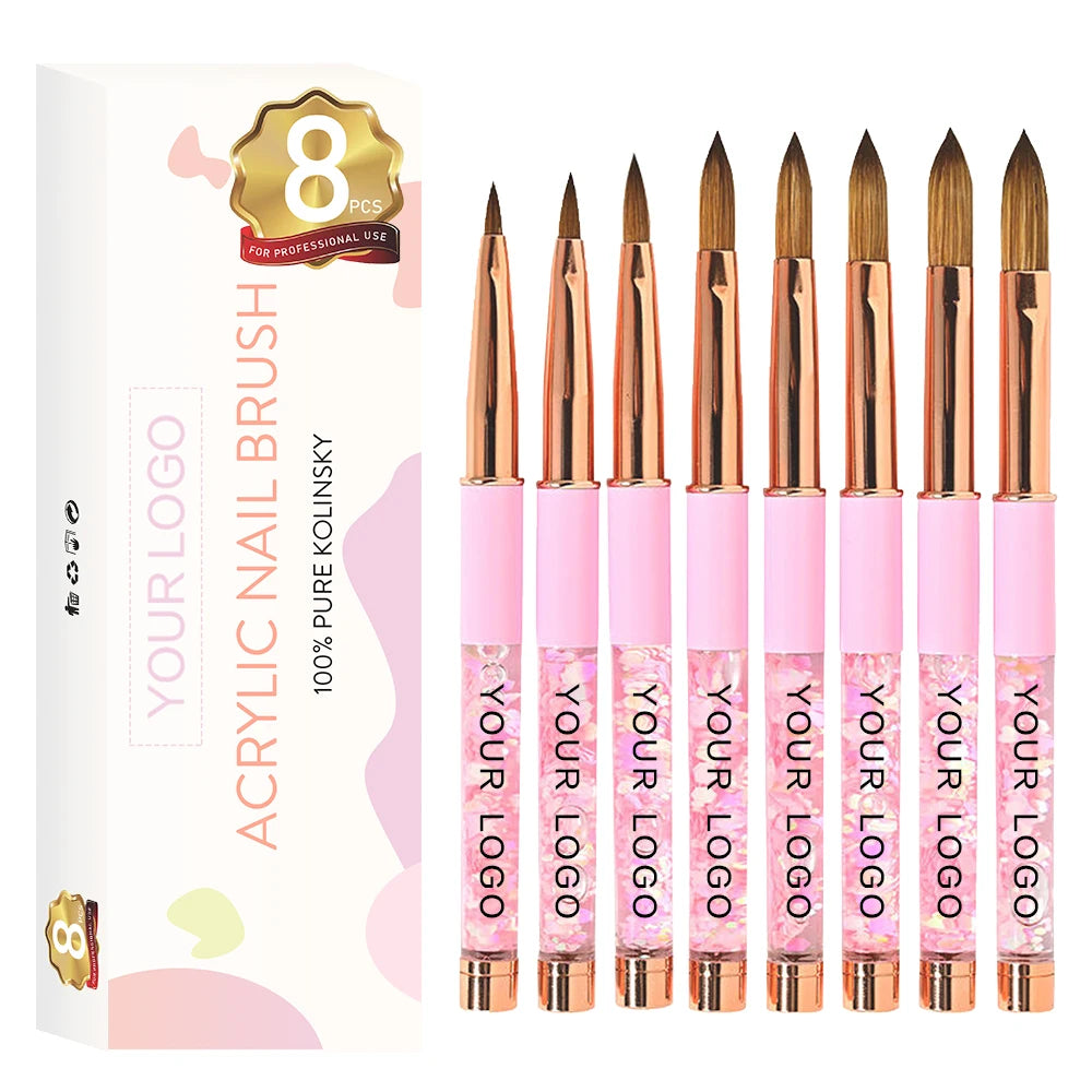100% Kolinsky Germany Acrylic Nail Brush  Kolinsky Germany Acrylic Nail Brush With Different Sizes Nail Art Brushes