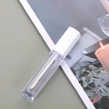 5ml White Square Empty Plastic Lip Gloss Tube Eyeliner Tubes with Transparent Bottle