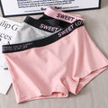 Fashion Cotton 40 Girl Boxers Custom logo Size Women's Sexy pink Mid Rise Breathable Sexy Boxer Briefs Daily Underwear for Women