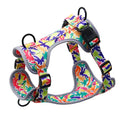 Adjustable Neoprene Pet Harness XS Small Medium Large Dogs Cats No Pull Front/Back Leash Clips Attractive Patterns Dog Collar