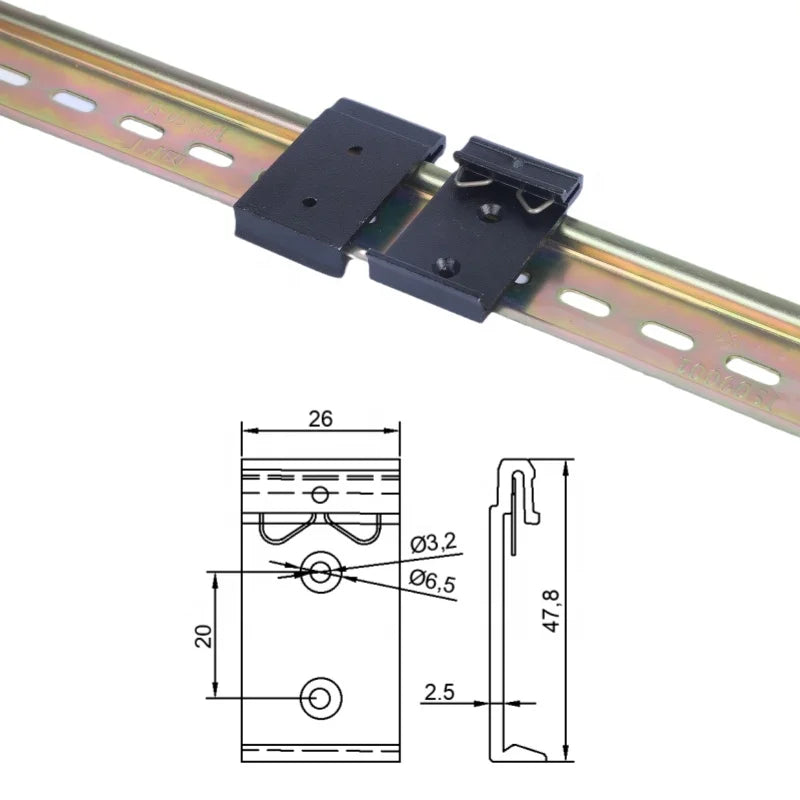 Quick Guide Installation Rail Clip DIN35mm Snap Hook with Easy Fixing & Installation Guide Rail Buckle Snaps Product Category