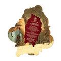 Irregular Shape Laser Cut Gold Acrylic with Red Burgundy Velvet Wedding Invitation Cards Gold Foil Menu Card