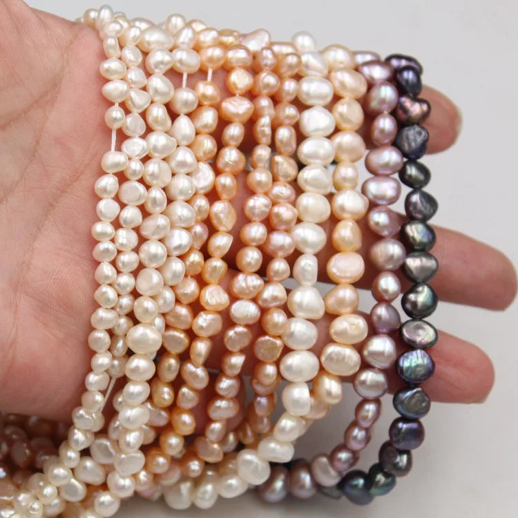 4A Baroque Pearl 4-9mm Natural Freshwater Pearl Loose Baroque Beads for DIY Jewelry Accessories