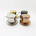 2026 Hot Vietnam Stainless Steel Silver Gold Black Metal Vietnamese Coffee Dripper Filter Maker