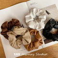 American Style Pony Leather Hair Accessories Women's PU Hair Ties and Scrunchies