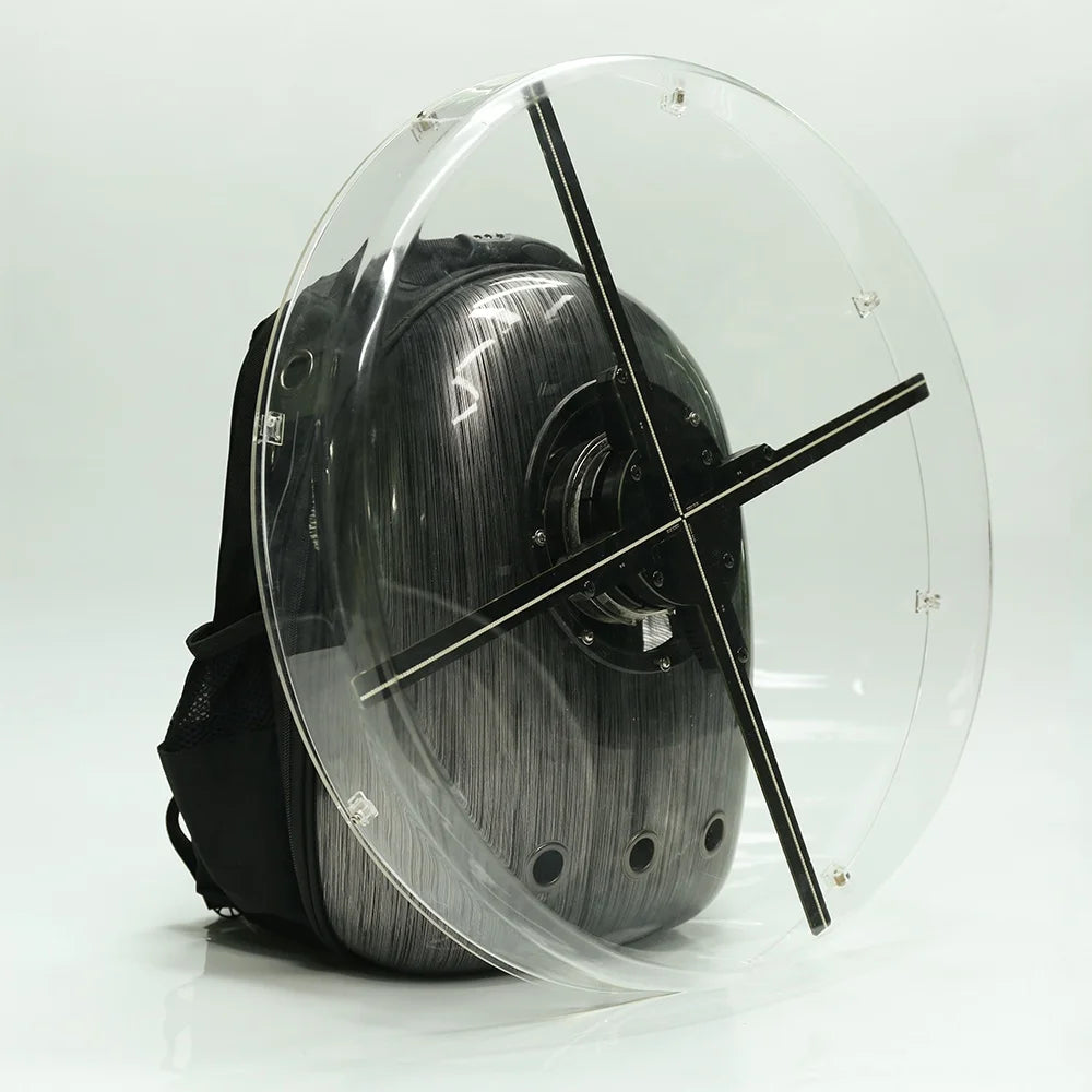 Waterproof Display Publicidas 3D Sign Rotating 3D Hologram Fan Cover