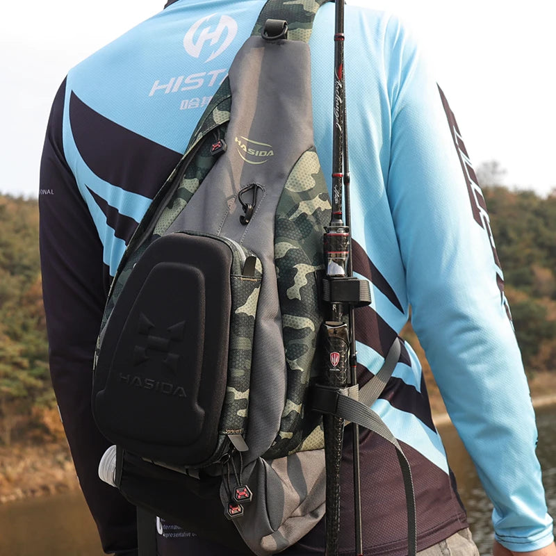 HISTAROEM Outdoor Fishing Waist Bag Waterproof Tactical Camp 20L Three-Layer Adjustable Strap Unisex Sports High Density Nylon