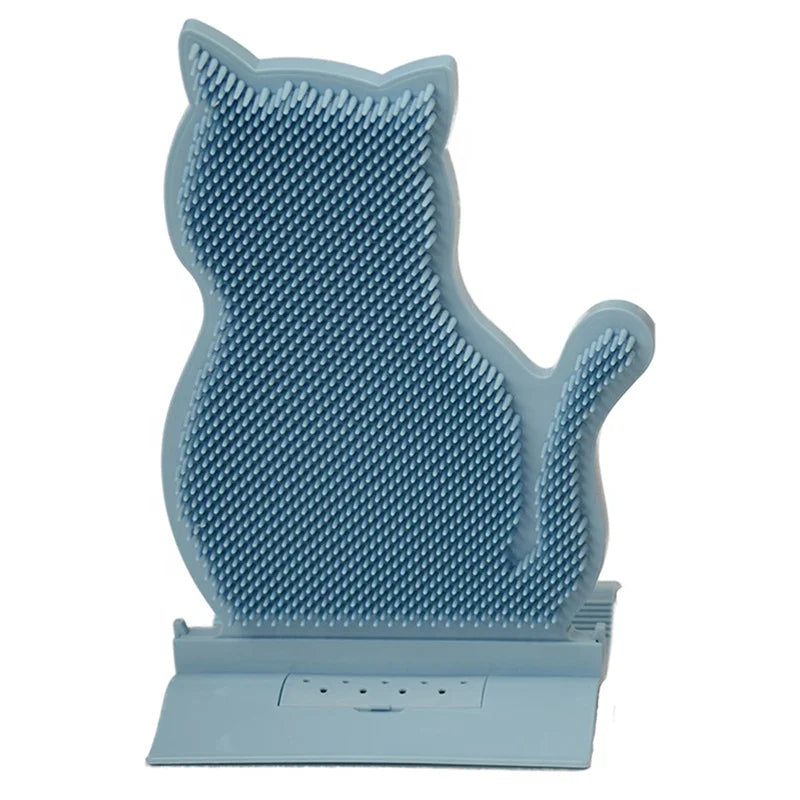 2024 Pet Toy Pussy Tickle Door Stitch Rub Hair Face Scratch Board Cat Massage Brush