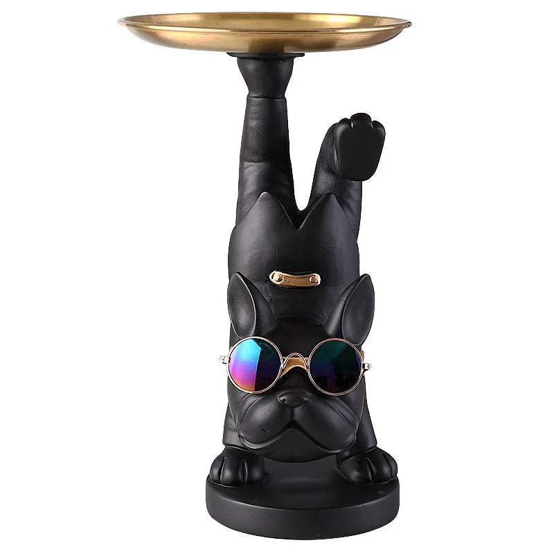 Creative Design Bull Dog Decorative Items Key Storage in the Foyer Cabinet Tray Living Room Entrance Luxury Home bar Decoration