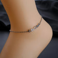 Summer Beach Gift Jewelry Customized Stainless Steel Name butterfly Charm Anklet