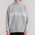 Custom Winter Turtleneck Pullover Sweater Custom Jacquard Knitted Cashmere Long Sleeve Thick Men's Roll Neck Sweaters
