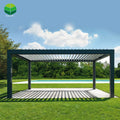 Hot Sell Factory Roof Terrace Rainproof Panel Adjustable Slats Gazebo Bioclimatic Louvered Aluminum Pergola Made in China