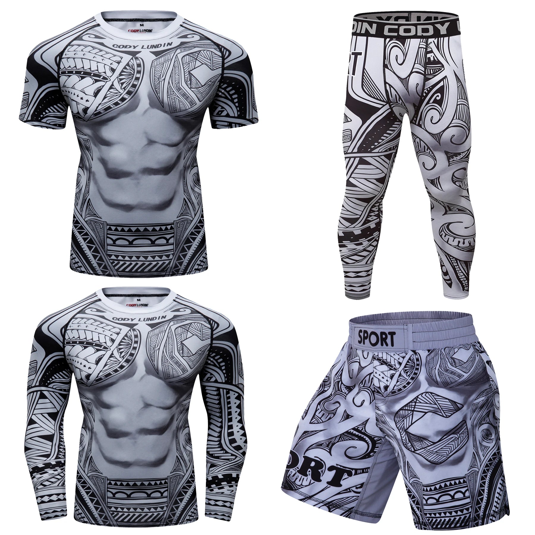 Wholesale Club Uniform Sublimation Spandex Custom Printed MMA Rash Guard Set Men 3D Printed T Shirt Custom Grappling Sportsuits