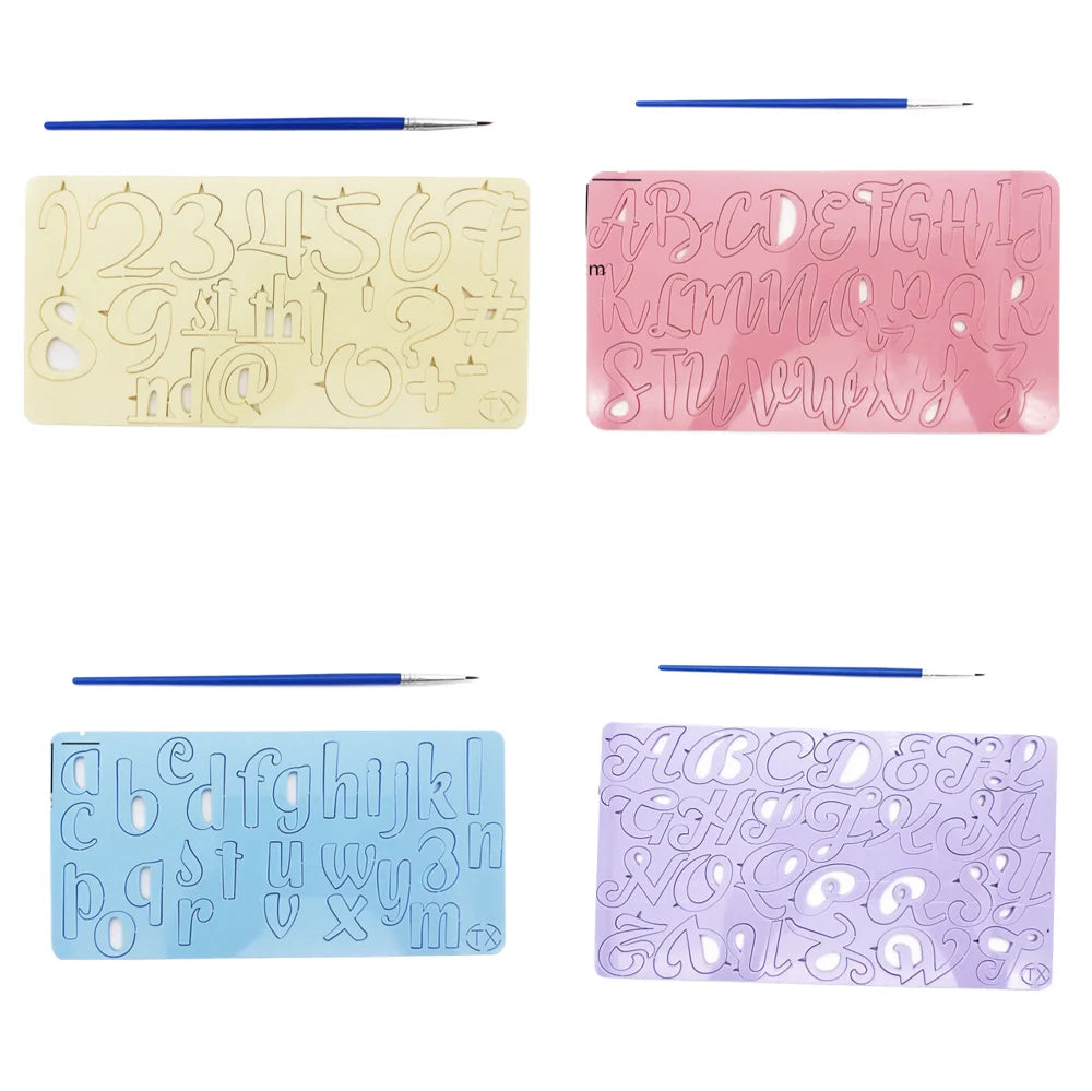 New Boy Girl Cookie Cutter Stamp Disposable Embossed Letter Cutter Mold Fondant Cake Decorating Capital Alphabet Number Moulds