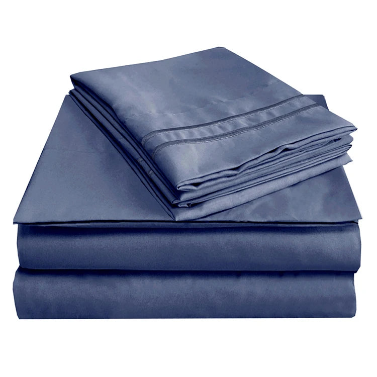 Hot Sale Soft Home Cheap 1800 Thread Count Brushed Microfiber Bed Sheet Set