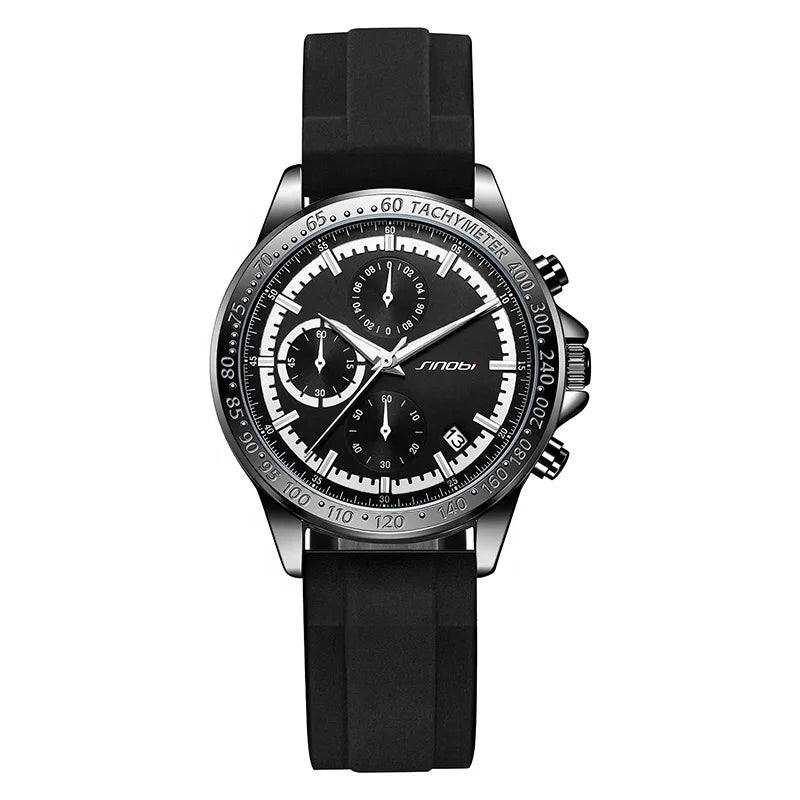 SINOBI Creative Watches for Men Luminous 3ATM Waterproof 20MM Watch Straps Glossy High Quality Gifts for Boyfriend