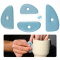 SINOART 4pcs Paste Painting Tool Pottery Clay Silicone Ceramics Tools Artist Silicone Pottery Rib Set