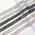 Clear Crystal Rhinestone Chain Plated Trimming Banding DIY Accessories Sew on Clothing Dress Bags/Shoes