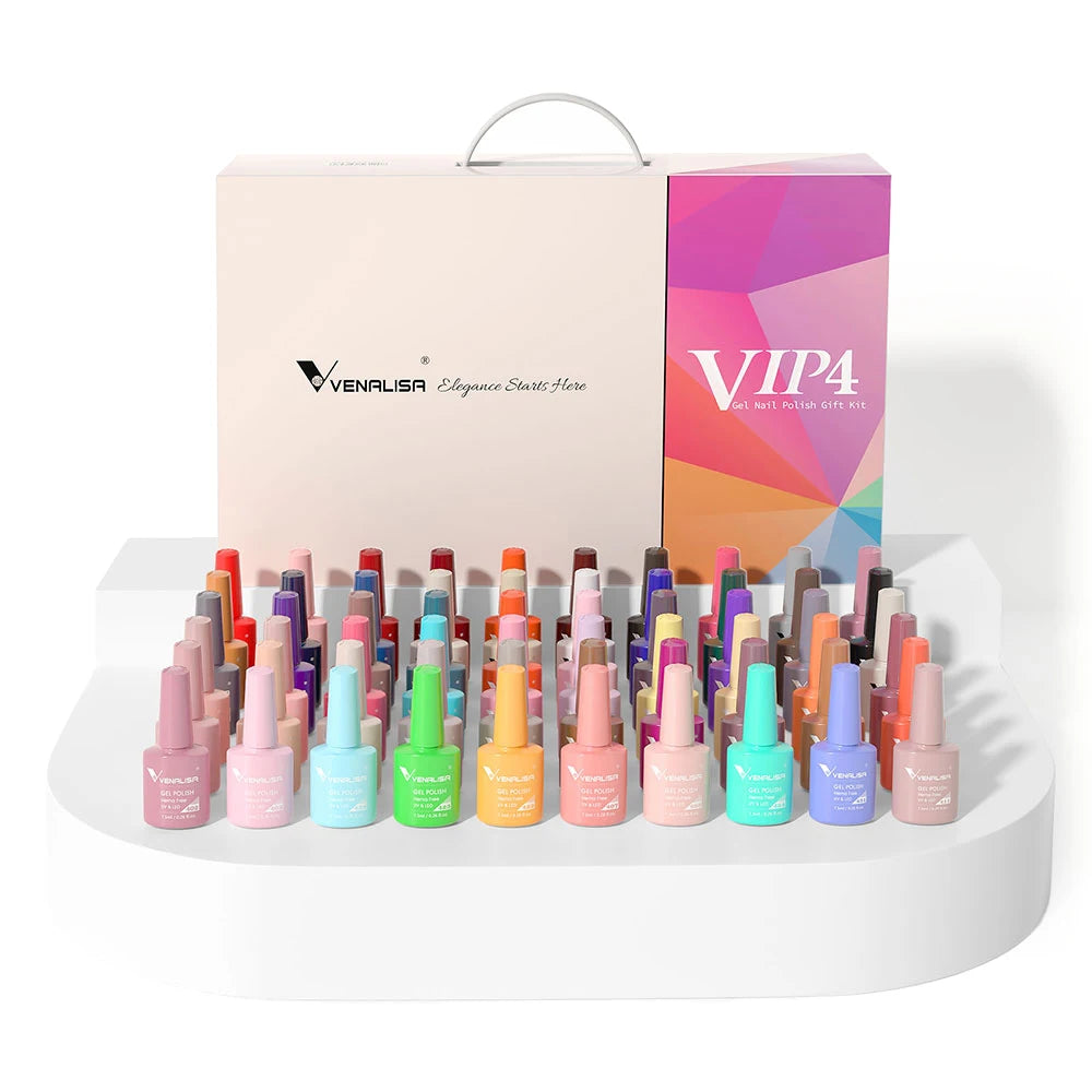 Venalisa 65pcs/set Hema Free Permanent Varnish Long Lasting Uv Gel Nail Polish Kit for Nail Art Salon Uv Led Gel Nail Polish