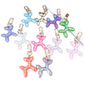 OEM/ODM Logo Dog Key Chain Resin Laser Balloon Small Animal Pendant PVC Decoration Fashionable DIY Accessories Plastic Rubber