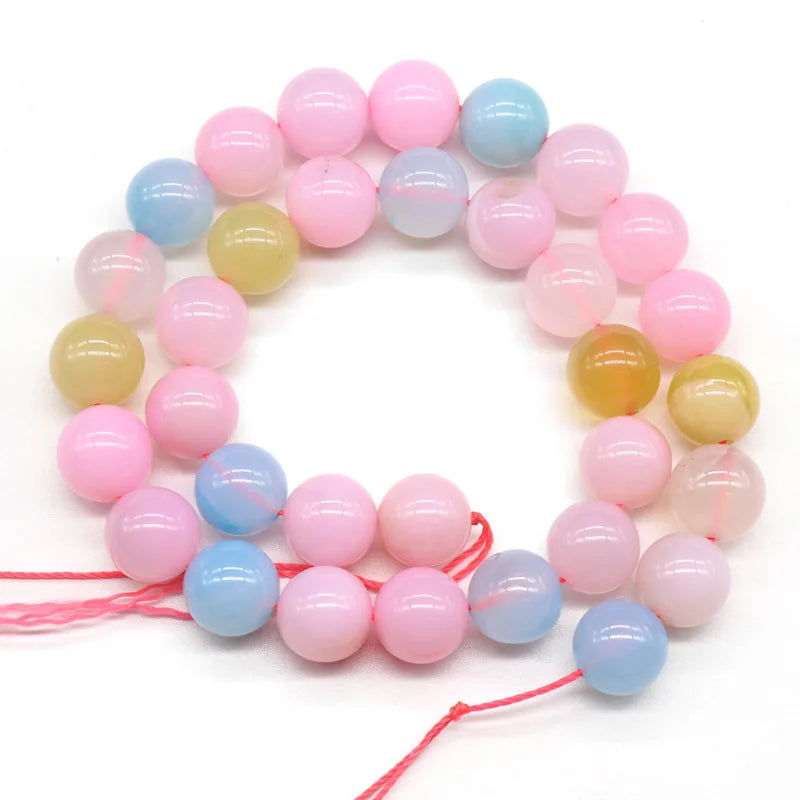 DIY Hot selling Morgan Agate stone tiny beads small crystal healing spheres crystal jewelry